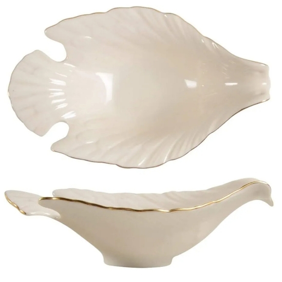 Lenox Dove Bird Dish - Gold Trim Porcelain - Candy Nut Sauce Bowl - Excellent - Picture 1 of 9